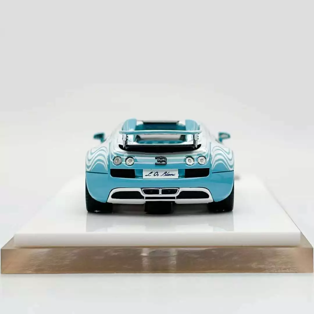 LJM 1/64 ブガッティ・ヴェイロン LJM Model 1:64 Bugatti Veyron Dark Blue and White Ceramic