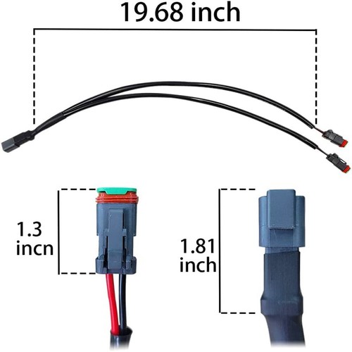 Y Shape Dt Wire Harness Splitter Adopt Corrugated Tube Stable Durable 50cm - Picture 7 of 7