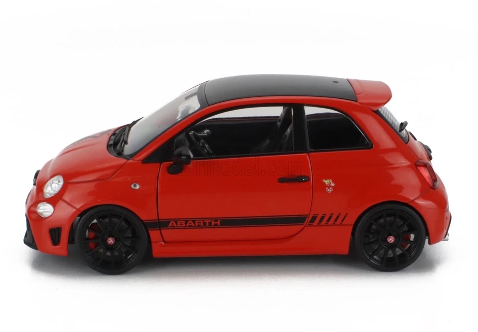 Solido 1/18 Fiat Nuova 500 Abarth 595 2022 Rosso Maranello - Red 1811305 - Image 3 of 4