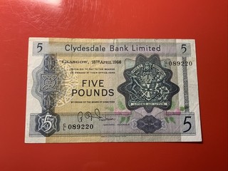 Schottland 5 Pfund Banknote 1966 (38)