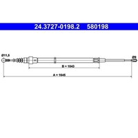 ATE Handbremsseil Hinten Passend FÜR Seat Cordoba Ibiza Skoda Fabia VW Polo |