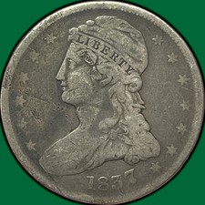 1837 Capped Bust Reeded Edge Half Dollar Very Good/Good VG/G Coin #32861
