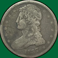 1837 Capped Bust Reeded Edge Half Dollar Very Good/Good VG/G Coin #32861