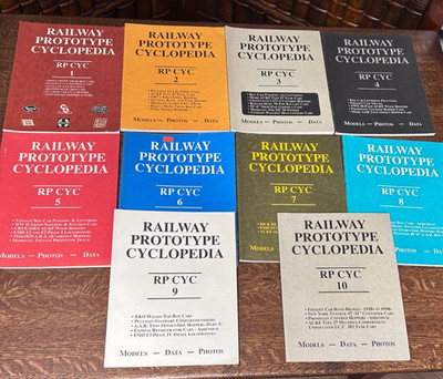 Railway Prototype Cyclopedia, RP CYC, lot of 10, Books 1-10, 1990s