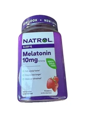 READ Natrol Melatonin 10mg Sleep Aid Gummies - Strawberry - 140ct - EXP 9/2025
