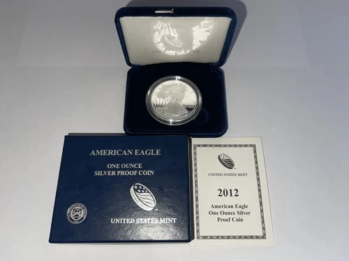 2012-W 1 oz Proof Silver American Eagle Coin - with Box and Certificate