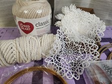 Acchiappasogni Kit Artigianale Fai da Te, Piuma, Pizzo, Cerchi, Cotone Macramè