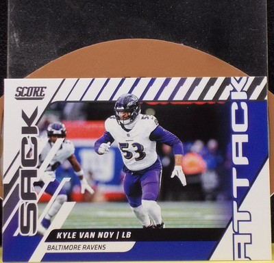 2025 SCORE SACK ATTACK Football Card # 2 *** KYLE VAN NOY *** Baltimore Ravens