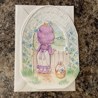 Betsy Clark Easter Card 1981 Cut Out W/ Envelope Hallmark