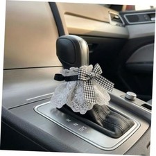 Car Gear Shift Knob Cover, Universal Bow Tie Lace Shifter Stick Cover Black