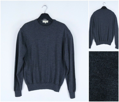 Mens Jumper Medium Size Grey CHRISTIAN BERG Wool Sweater Pullover