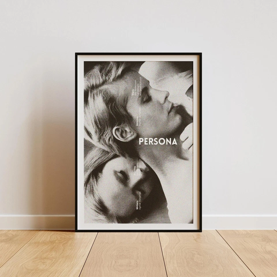 女神异闻录 1966 年电影海报英格玛·伯格曼艺术 Liv Ullmann Bibi Andersson 印刷品 — 第 3/4 张图片