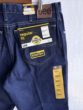 Vintage NWT Lee Men's Regular Fit Comfort Stretch Jeans Denim Blue Size 36 x 30