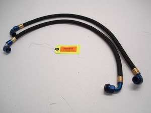 2 NASCAR -8an SETRAB OIL COOLER M22 THREAD x 30" BMRS POLY BRAIDED LINES #812