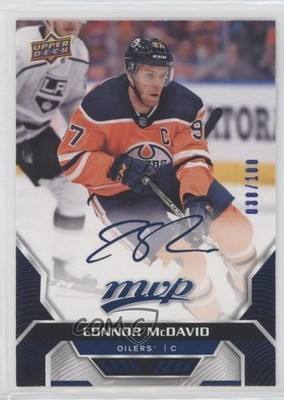 2020-21 MVP High Series Puzzle Back Blue Script Achievements Connor McDavid x6g