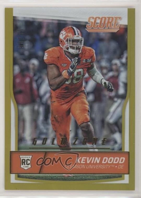 2016 Score Rookies Jumbo Gold Zone /99 Kevin Dodd #403 Rookie RC 0b5