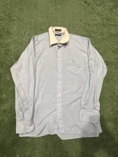 VTG Christian Dior Monsieur La Chemise Dress Button Up Shirt Men  s 17 34-35 Blue