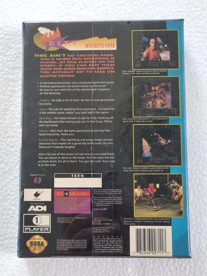 Slam City w Scottie Pippin Sega CD [ Brand New Sealed ] - Image 2 of 4