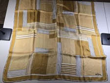 Vera Neumann Signed Scarf Ladybug Silk Mix Golden Brown Design 30x31
