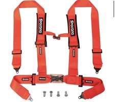 Spocoro 4 Point Seat Belt Harness Racing Safety Belt Red Universal Fit Spocoro 4 Point Seat Belt Harness Racing Safety Belt Red Universal Fit