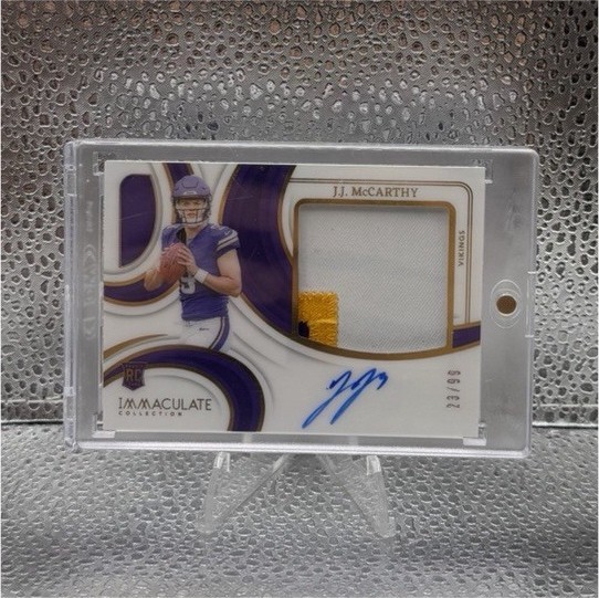 2024 Panini Immaculate Collection Premium Patch Auto JJ McCarthy /99 PPRA-JMY