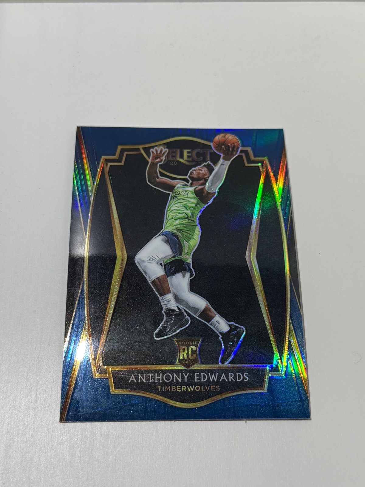 Anthony Edwards 2020-21 Panini Select - Premier Level #169 Blue Prizm (RC)