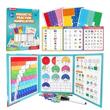 Magnetic Fraction Educational Puzzle, Magnetic Fraction Demonstration Book wi...