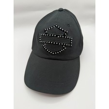 Harley-Davidson Baseball Cap Women OS Black Studded Bar & Shield 97670-24VW Moto