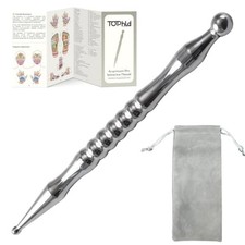 Stainless Steel Acupressure Pen Double Ended Trigger Point Reflexology Silver