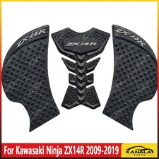 For Kawasaki Ninja ZX14R 3D Tank Traction Pad Side Gas Knee Grip Protector 09-19
