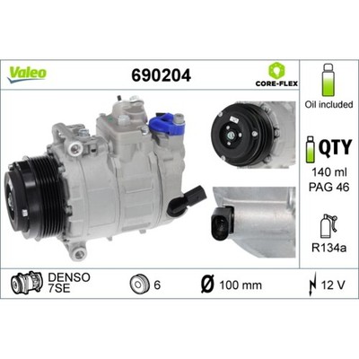 Kompressor Klimaanlage VALEO 690204 für VW Transporter T5 Crafter 30-35