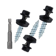 Metal Roofing Screws 10 X 1 Inch, Black Hex Head Sheet Metal Roof Screw with EPD