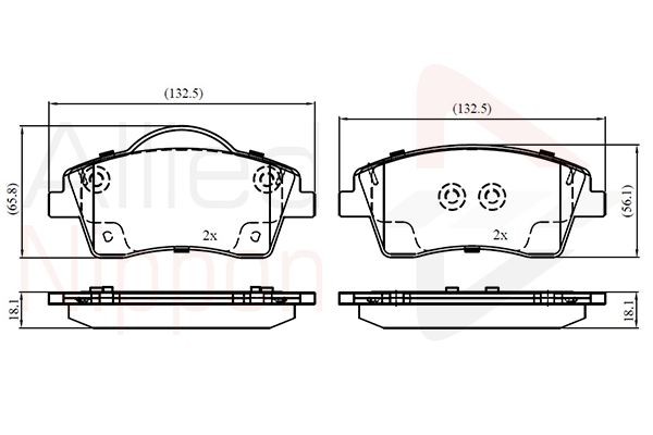 Brake Pad Set For Disc Front For TRW Braking System For Volvo XC40 ALLIED NIPPON