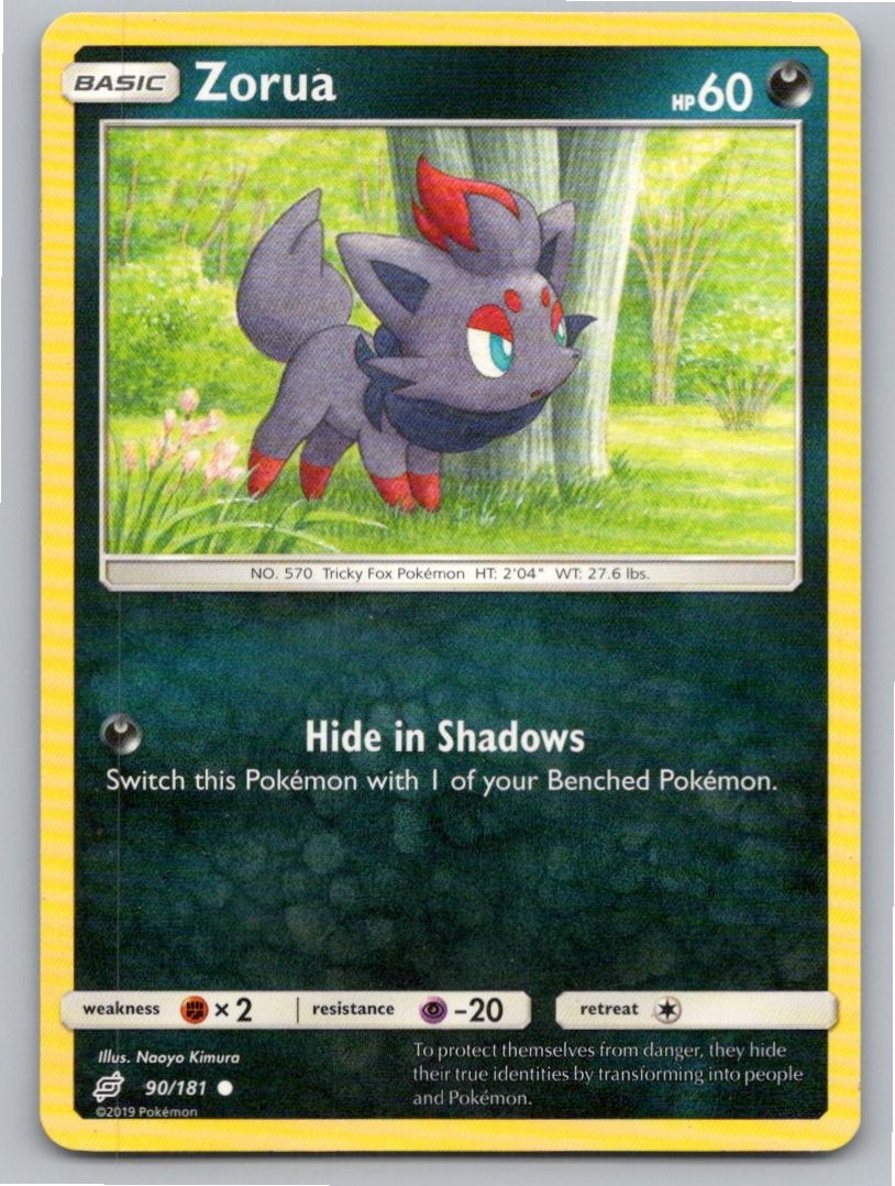 2019 POKEMON ZORUA TEAM UP 90/181 C LP A79899 FREE S&H