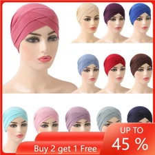 Women Chemo Cap Muslim Hijab Bonnet Underscarf Beanie Hair Loss Hat Head Scarf