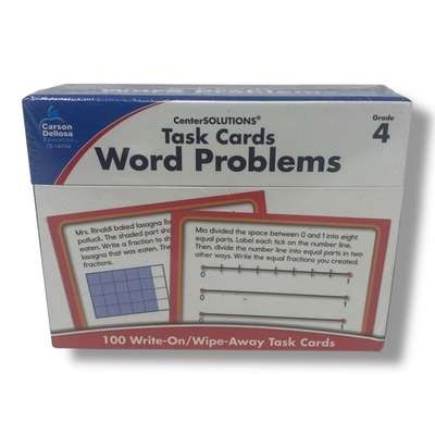 #ad CenterSOLUTIONS Task Cards Word Problems Grade 4 Common Core Write on Wipe Away $12.00
