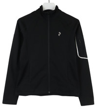 PEAK PERFORMANCE R D Tactic Sweatshirt Women's MEDIUM Black Mock Neck Full Zip