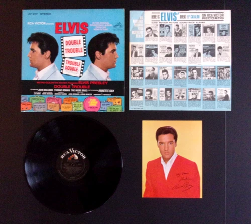 ELVIS PRESLEY - Double Trouble (LSP-3787) RARE Cover Variant & Bonus Photo!