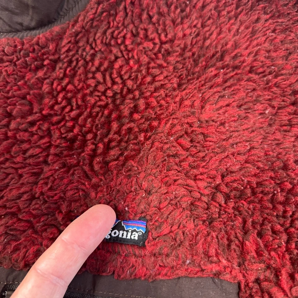 Chaqueta De Colección Patagonia Para Hombres M Rojo Chili Brezo Retro X Cárdigan Pila Profunda EE. UU. Foto 4 de 4