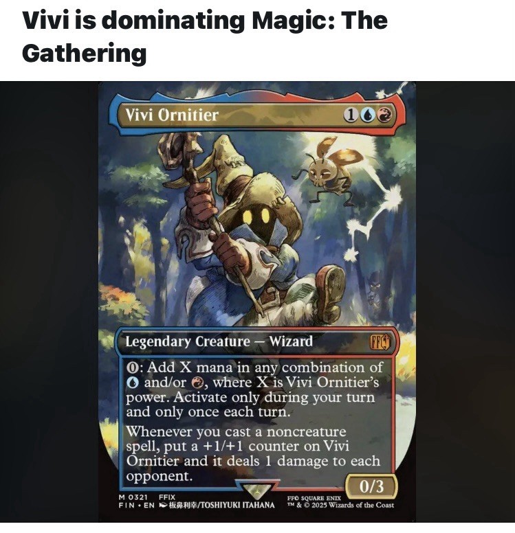 MTG✨VIVI ORNITIER Borderless Alt Art FOIL✨Final Fantasy BGS 9.5