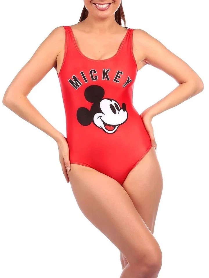 Traje de baño Disney para mujer XL Mickey Mouse personaje rojo nuevo con etiquetas Foto 2 de 4