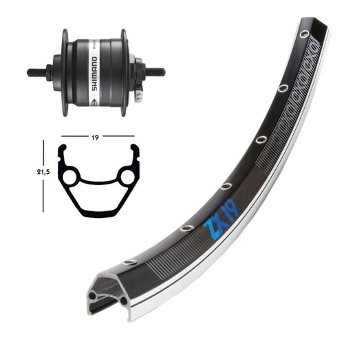 Roue Arrière Vélo 28 Pouces – Exal ZX19, 6/7/8 Vitesses, Rigide, Ridewill RID548332, Neuve