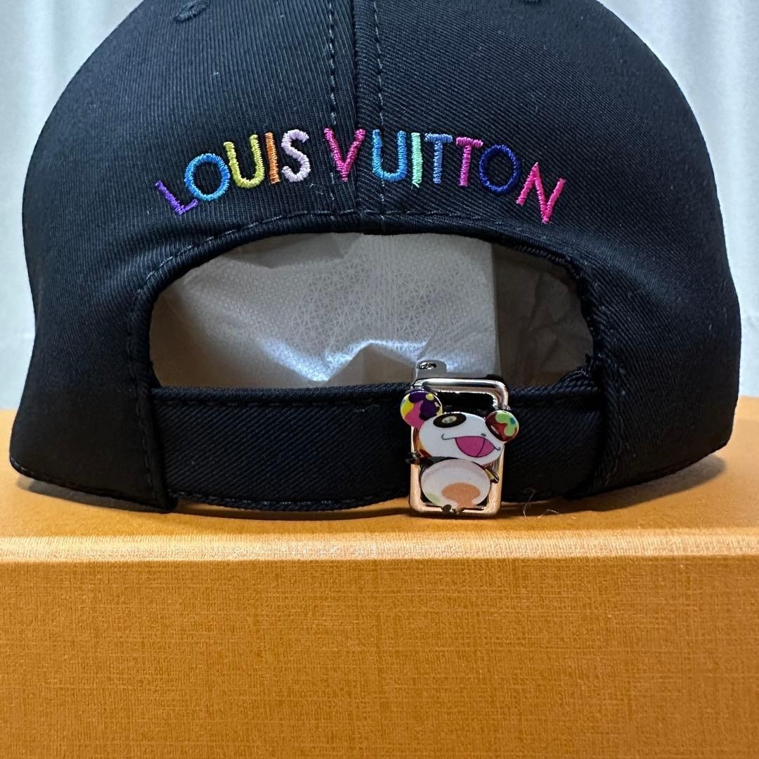 Black Baseball Cap with Multicolor LV Logo Louis Vuitton Taurillon Monogram Cartoon LV Friends Cap  main image 3