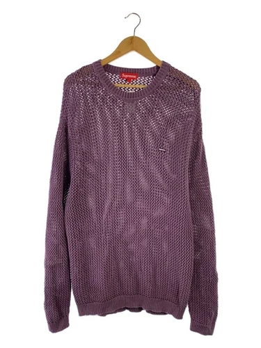 Pull tricot Supreme (mince L coton violet 22ss OUVERT PETITE BOITE SWEAT Occasion