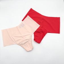 HANKY PANKY Breathe Hi Rise Thong Underwear Small Melon Pink 2 Pack Smooth NEW