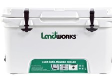 Landworks 45QT Rotomolded Cooler Holds 48 Cans, 5-10 Day Ice Retention