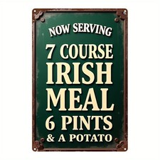 Vintage Irish Pub Tin Metal Signs Home D cor 8x12 Wall Retro Irish Restaurant Me