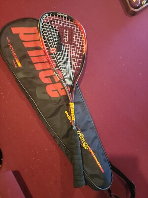 Raquette De Squash Prince TF Zone – Force Titanium – Orange/Blanc – Occasion