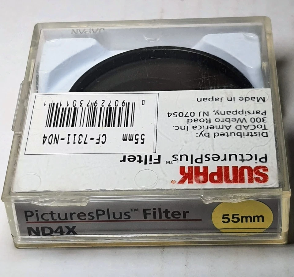 55mm ND-4 Neutral Density Lens Filter Japan ND4X ND 4X ND4 55 mm Sunpak - Image 2 of 2