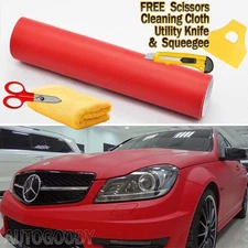 108" x 60" Matte Flat Red Vinyl Film Wrap Sticker Decal Bubble Free Air Release